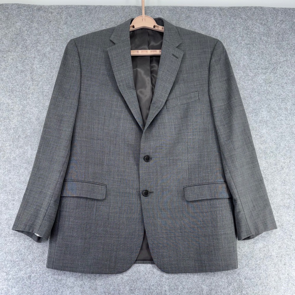 Lauren Ralph Lauren Mens 42R Grey 100% Wool Blazer Sport Coat Natural Stretch